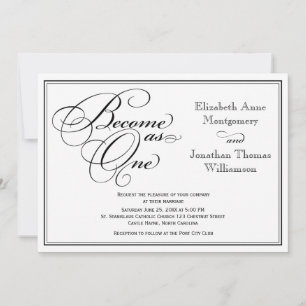 Calligraphy Christian Wedding Invitation