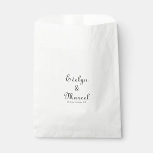 Calligraphy Classic Minimalist Wedding Favour Bags
