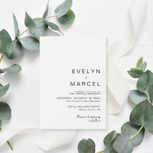 Calligraphy Classic Minimalist Wedding Invitation