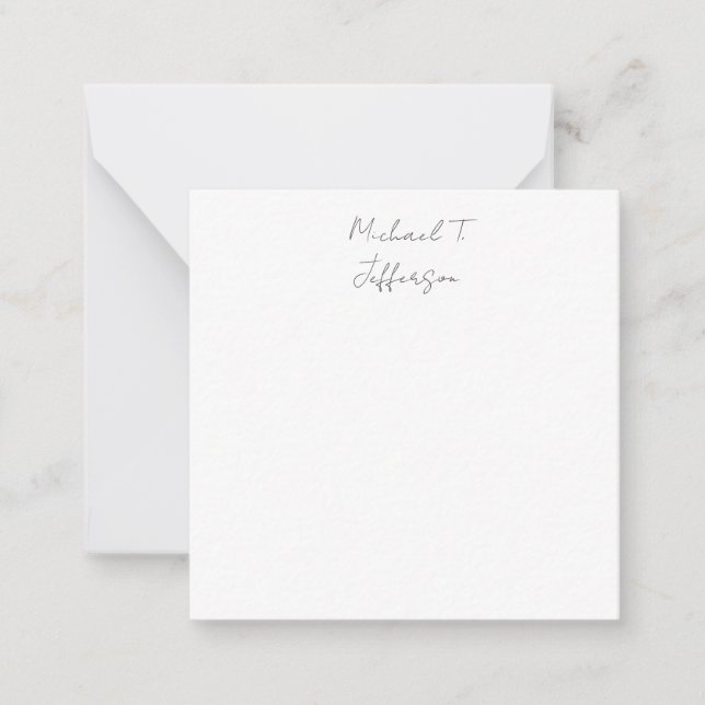 Calligraphy Classical Elegant Plain Simple Card (Front)