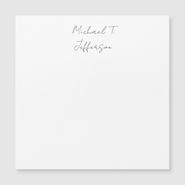 Calligraphy Classical Elegant Plain Simple Card (Front)
