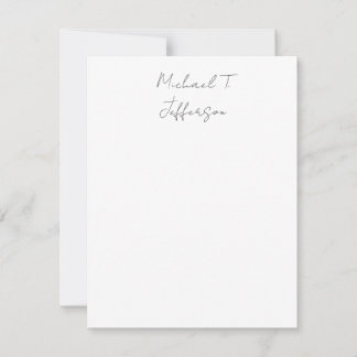 Calligraphy Classical Elegant Plain Simple RSVP Card