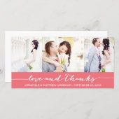CALLIGRAPHY COLLAGE | WEDDING THANK YOU PHOTO CARD (Front/Back)