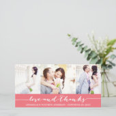 CALLIGRAPHY COLLAGE | WEDDING THANK YOU PHOTO CARD (Standing Front)