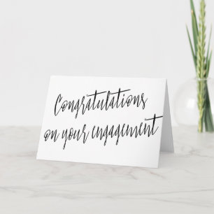 Calligraphy "Congratulations on your engagement" Card