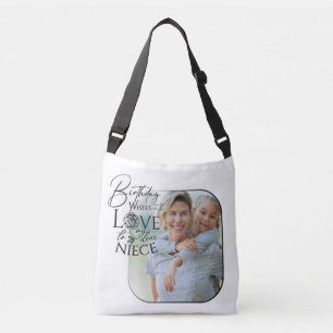 Calligraphy Custom Photo Birthday For Niece Crossbody Bag
