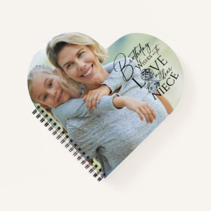 Calligraphy Custom Photo Birthday For Niece Notebook