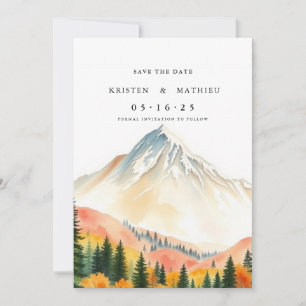 Calligraphy Digital Mountain Save The Date