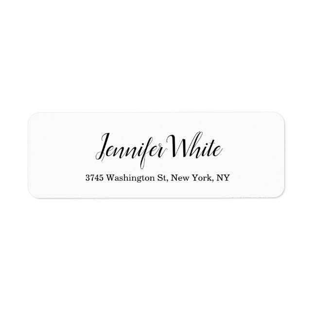 Calligraphy Elegant Black & White Classical (Front)