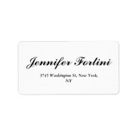 Calligraphy Elegant Black & White Plain Simple