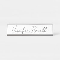 Calligraphy Elegant Black White Plain Simple Name
