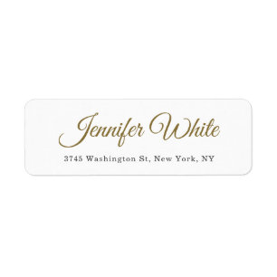 Calligraphy Elegant Gold & Black White Bold Retro