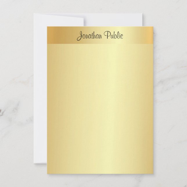 Calligraphy Elegant Gold Template Script Modern (Front)