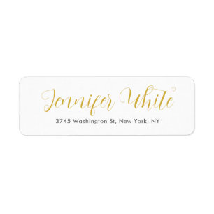 Calligraphy Elegant Gold & White Bold Retro Name