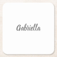 Calligraphy Elegant Grey White Plain Simple Name