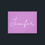 Calligraphy Elegant Lavender Plain Simple Name Canvas Print<br><div class="desc">This product was very good and I love how easy it is for customise design. The design was very simple so I'm very pleased when I create.</div>