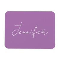 Calligraphy Elegant Lavender Plain Simple Name