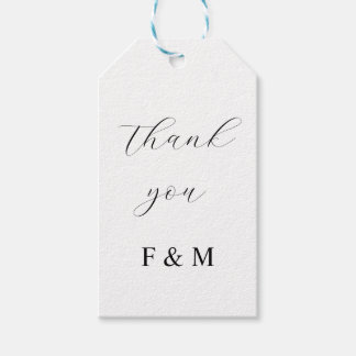 Calligraphy elegant modern wedding monograms  gift tags