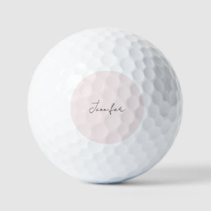 Calligraphy Elegant Pastel Colour Plain Simple Nam Golf Balls