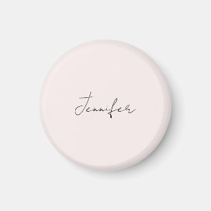 Calligraphy Elegant Pastel Colour Plain Simple Nam Magnet