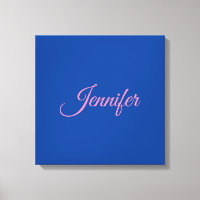 Calligraphy Elegant Pink Blue Custom Name