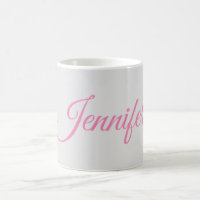 Calligraphy Elegant Pink Grey Add Your Name