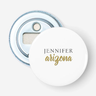 Calligraphy Elegant Plain Add Own Name Bottle Opener