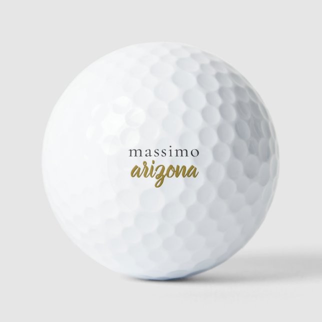 Calligraphy Elegant Plain Add Own Name Golf Balls (Front)