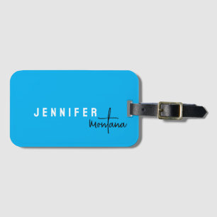 Calligraphy Elegant Plain Add Own Name Luggage Tag