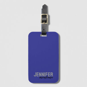 Calligraphy Elegant Plain Add Own Name Luggage Tag