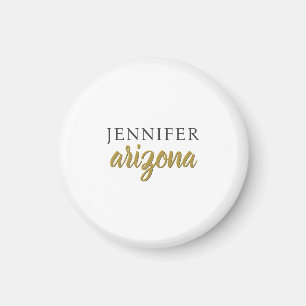 Calligraphy Elegant Plain Add Own Name Magnet