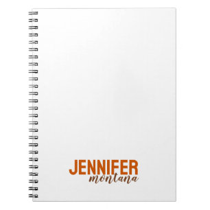 Calligraphy Elegant Plain Add Own Name Notebook