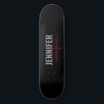 Calligraphy Elegant Plain Add Own Name Skateboard<br><div class="desc">Looking for a beautiful calligraphy with an aesthetic handwriting? This simple,  eye-catching design is for you. This product,  specially designed for marriage and family name use,  immediately impresses those who see it. The fine and tasteful design will immediately reflect the quality of your relationship and family.</div>