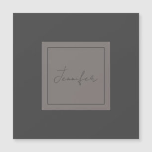 Calligraphy Elegant Plain Simple Name Grey