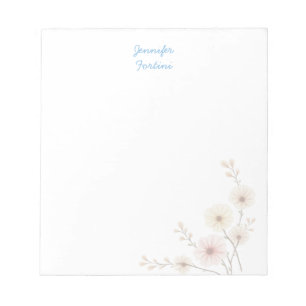 Calligraphy Elegant Plain Simple Own Name Notepad
