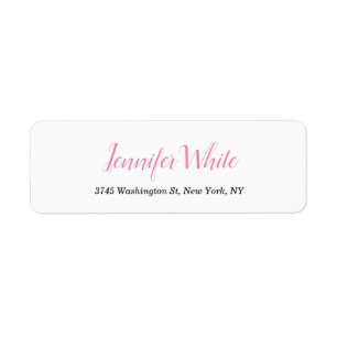 Calligraphy Elegant Retro White Pink