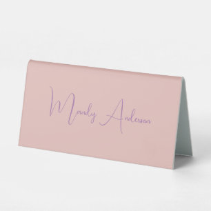 Calligraphy Elegant Rose Gold Plain Simple Name