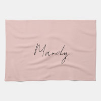 Calligraphy Elegant Rose Gold Plain Simple Name