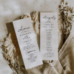 Calligraphy Elegant Script Wedding Program Programme<br><div class="desc">This calligraphy elegant script wedding program is perfect for a rustic wedding. The simple and elegant design features classic and fancy script typography in black.</div>