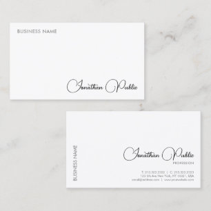 Calligraphy Elegant Simple Professional Modern Business Card