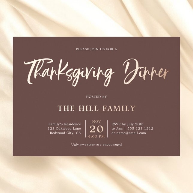 Calligraphy Elegant Thanksgiving Dinner (Creator Uploaded)
