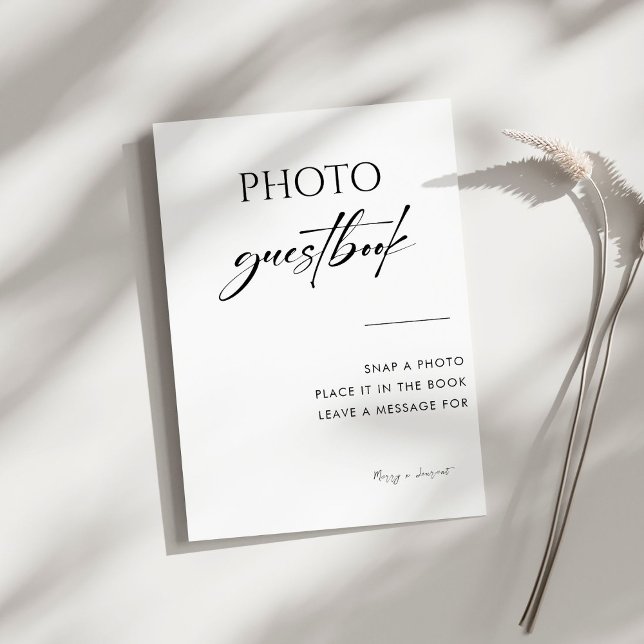 Calligraphy Elegant Wedding Photo Guestbook Sign (Creator Uploaded)