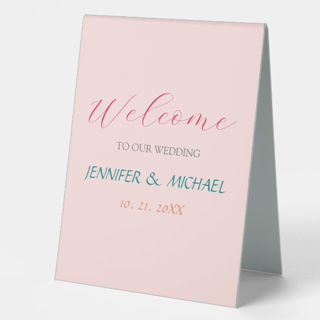 Calligraphy Elegant Welcome Wedding (Front)