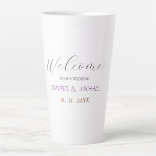 Calligraphy Elegant Welcome Wedding Latte Mug