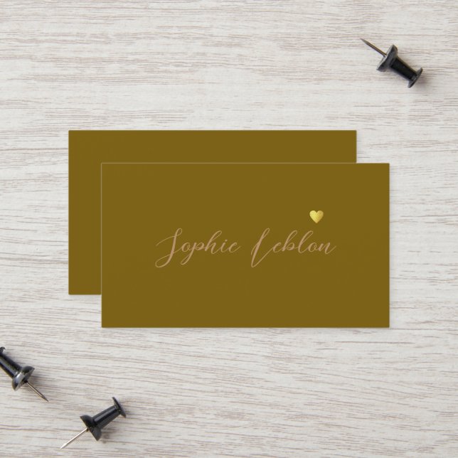 Calligraphy Font Name Romantic Calling Card (Front/Back In Situ)