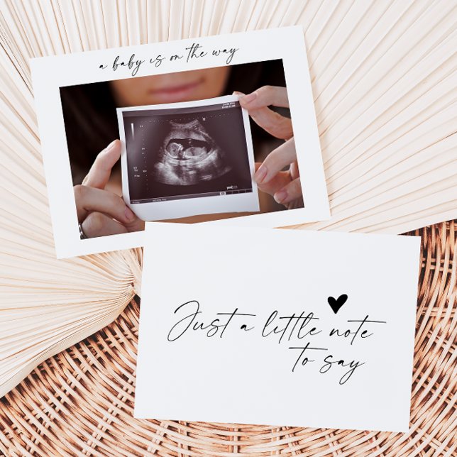 Calligraphy Formal Baby Announcement Card (Creator Uploaded)