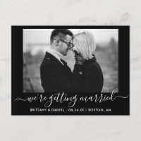 Calligraphy Getting Married Save The Date Photo