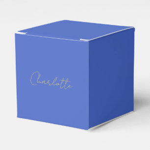 Calligraphy Gold Colour Deep Royal Custom Name Favour Box