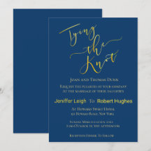 Calligraphy Gold Tying the Knot Foil Wedding