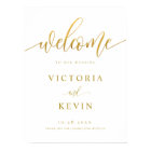 Calligraphy Gold Wedding Welcome Sign